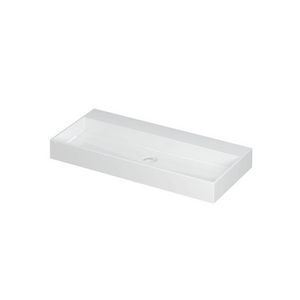 INK United Wastafel Porselein zonder kraangat GL wit 100x45
