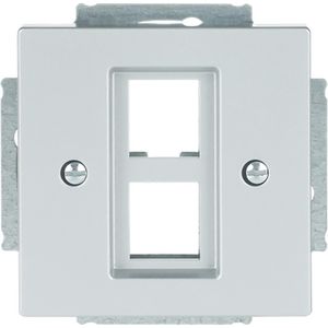 Centraalplaat 2 x MJ 216000-2/216005-4 f-aluzilver (2561-02-83)