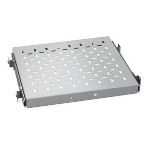 Uitschuifbaar geventileerd legbord 19" 1HE 1000mm RAL7