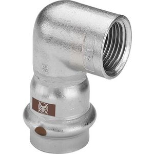 Puntknie 90° TEMPONOX persaansluiting RVS 22x3/4"bu.dr. 1714.2 VVE=5