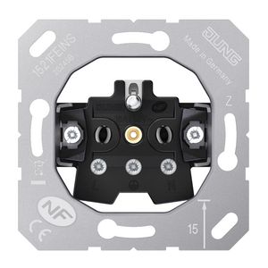 Wandcontactdoos inzet enkel met R/A Belg/Frans