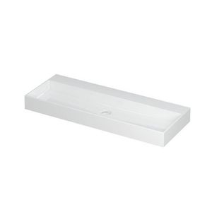 INK United Wastafel Porselein zonder kraangat GL wit 120x45