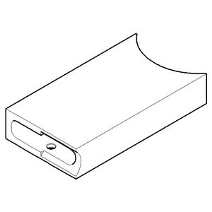 Uitloop 38x161x232mm chr gebors.