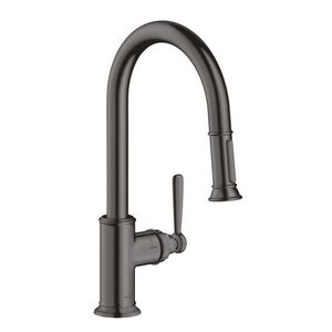 AX Montreux keukenmengkraan uittrekbare vuistdouche Brushed Black Chrome