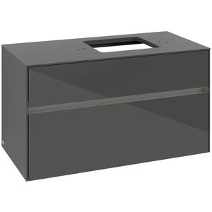 Wastafelonderkast Collaro 1000x548x500mm Glossy Grey C127B0FP