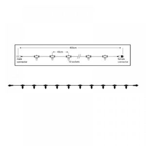 Hoofdkabel PS36 10 fitting L=4mtr. zwart