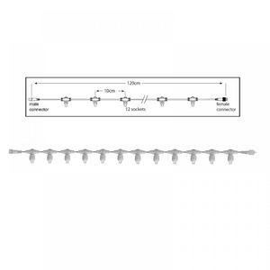Hoofdkabel PS36 12 fitting L=1,2mtr. transparant