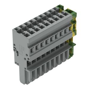 1-draads female steker CAGE CLAMP 4mm² groen-geel/gr VVE=25