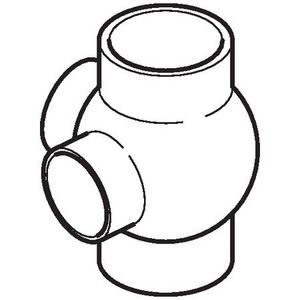 Polyethyleen (PE) kogel T-stuk 90° 110x63mm