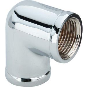 Knie 90° 1/2 messing/verchroomd 1612-105600 VVE=10