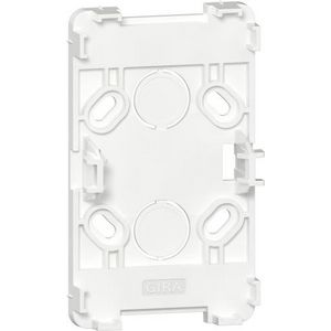 montageplaat 2-v wandcontactdoos met randaarde / 2-v wandcontactdoos z met randaarde Opbouw zuiver wit