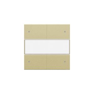 Afwerkingsset 4-voudige pot.vrij knop 24V Led/tekst gold