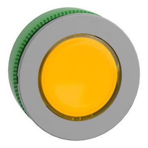 Flush mounted yellow Flush caps pushbutton head legend