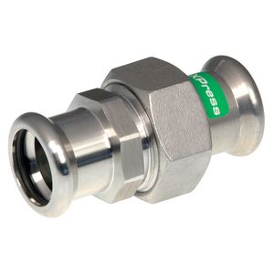 3-del. koppeling vlakd. XPRESS RVS 316L 42mm 2x persaansluiting R2739 VVE=2