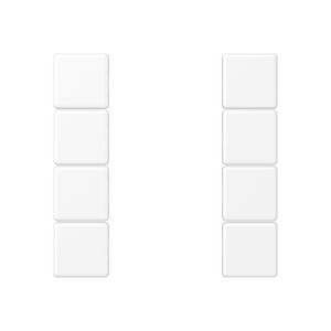 Tastafdekking F50 A/AS 4-voudig matwit KNX/eNet