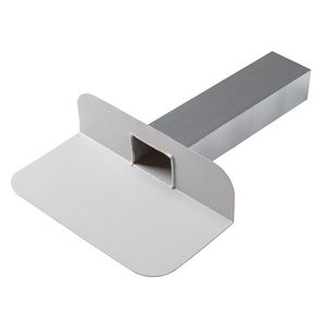 Kiezelbak alu. gesloten 90° 60x80mm L=450mm PVC-gecoat