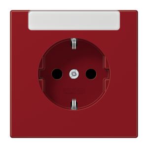 Wandcontactdoos rood met R/A ki.bev.&tekstvast LS990