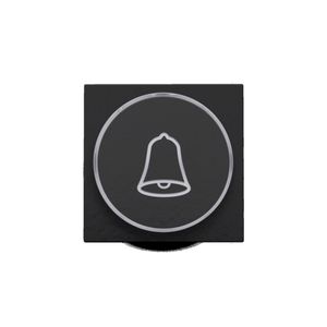 Afwerkingsset doorschijnende ring/belsymbool 6A pianoblack c