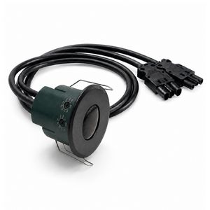 Aanwezigheiddetector plafond PIR 2000W 7M 40m² Zwart Wieland