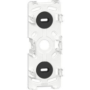 montageplaat 3-v wandcontactdoos met randaarde Opbouw zuiver wit
