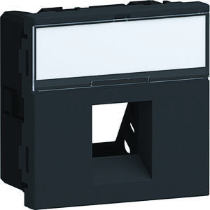 Ecoline45 inbouwset 1x RJ45 mod. jack type 01 45x45, grafietzwart