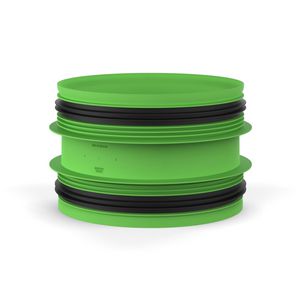 Steekverbinder / aansluitstuk PP rubber dichting Ø180-Ø180 (M/M)