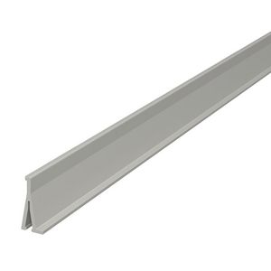 Lengte a 2m. Scheidingschot 40mm polyvinylchlorid lichtgrijs