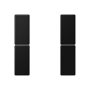 Tastafdekking F50 A/AS 2-voudig matzwart KNX/eNet