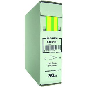 Doos a 12m. krimpkous 2:1 4,8>2,4mm geel/groen