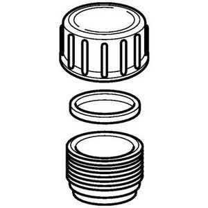 Polyethyleen (PE) schroefkap kompl. 75mm
