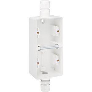 Spuitwaterdichte dubbele verticale opbouwdoos boven/onder M20 wit