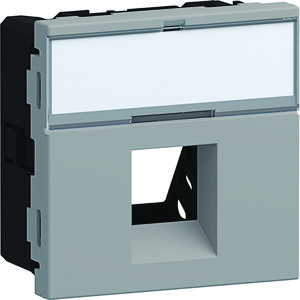 Ecoline45 inbouwset 1x RJ45 mod. jack type 01 45x45, alulook
