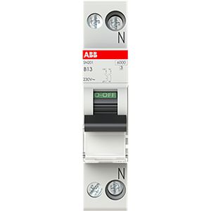 Installatieautomaat 1P+N, 6kA-10kA, B kar, 13A