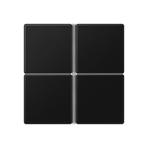 Tastafdekking F40 A/AS 4-voudig matzwart KNX/eNet