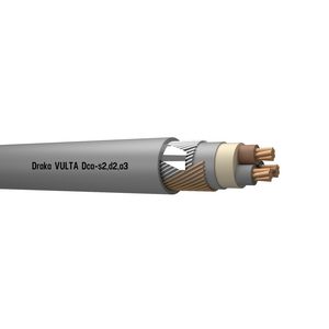 Haspel a 500m. installatiekabel VG-YMvKAS VULTA Dca 0,6/1kV gy# 3x10/10mm² s (bruin - zwart - grijs)