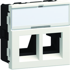 Ecoline45 inbouwset 2x RJ45 mod. jack type 01 45x45, verkeerswit