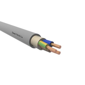 Rol a 100m. Instal. kabel YMz1K/1000 Cca-D-grijs 3G2,5mm²