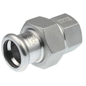 3-del. koppeling vlakd. XPress RVS 316L 18x1/2"bn.dr lang R2738 VVE=2