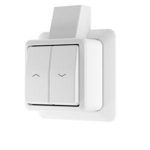 AP600 jaloezie-impulsdrukker 1p + montageplaat alpine wit VVE=10