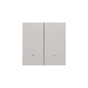Afwerkingsset dubbele elektr. rolluikschakelaar light grey