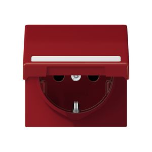 Wandcontactdoos rood tekstv contr.l.& 6 mm.kl A500