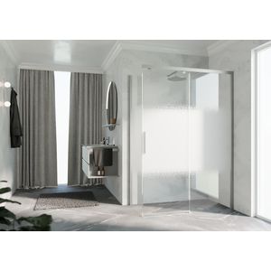 Zijwand K2FH 1010-1030x2000mm matchroom rose motief