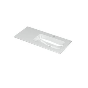 INK Aspekt Wastafel porselein re 1 kraangat GL wit 100x45