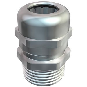 Wartel met lange tap M63 messing vernickelt VVE=5