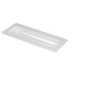 INK Aspekt Wastafel porselein centr. zonder kraangat GL wit 120x45