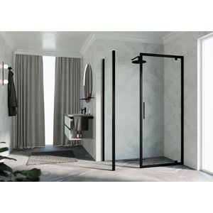 Zijwand K2F 1010-1030x2000mm zwart helder