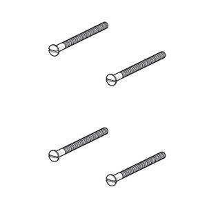 Schroevenset rechte kop M4x55