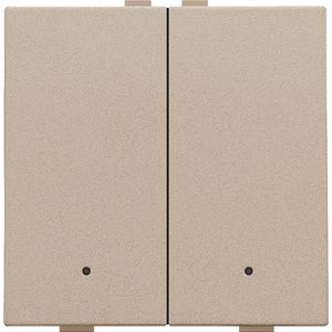 2-voudige drukknop leds/comf.sens. HomeControl champagne