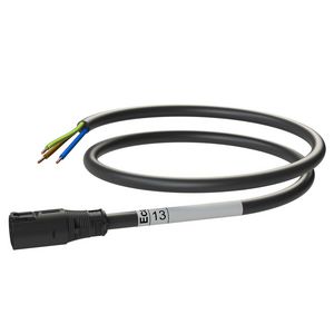 Patchkabel Male-open 13m 3G2,5 zwart Eca VVE=5