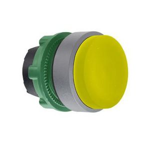 yellow projecting pushbutton head colour plated grey